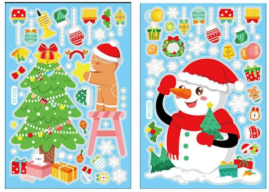 CANN Kalėdiniai langų lipdukai 6vnt NYstickers