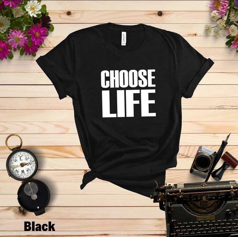 Cann Marškinėliai vyrams ir moterims (unisex) "Choose Life" Juodas