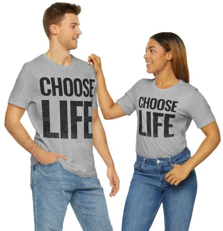 Cann Marškinėliai vyrams ir moterims (unisex) "Choose Life" Pilkas
