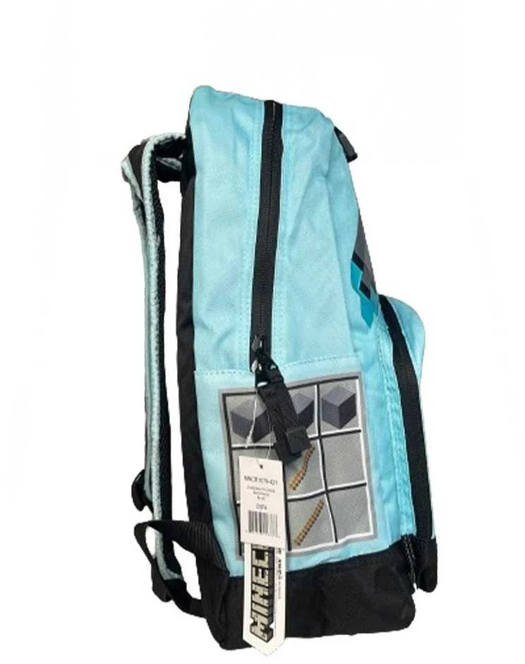 Cann Minecraft mokyklinė kuprinė 40 cm, mėlyna