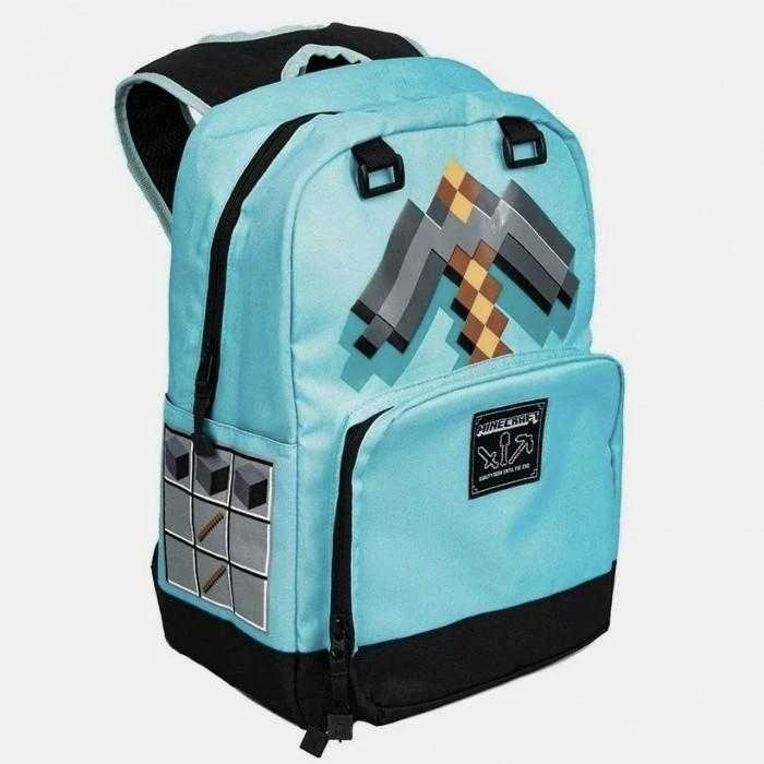 Cann Minecraft mokyklinė kuprinė 40 cm, mėlyna