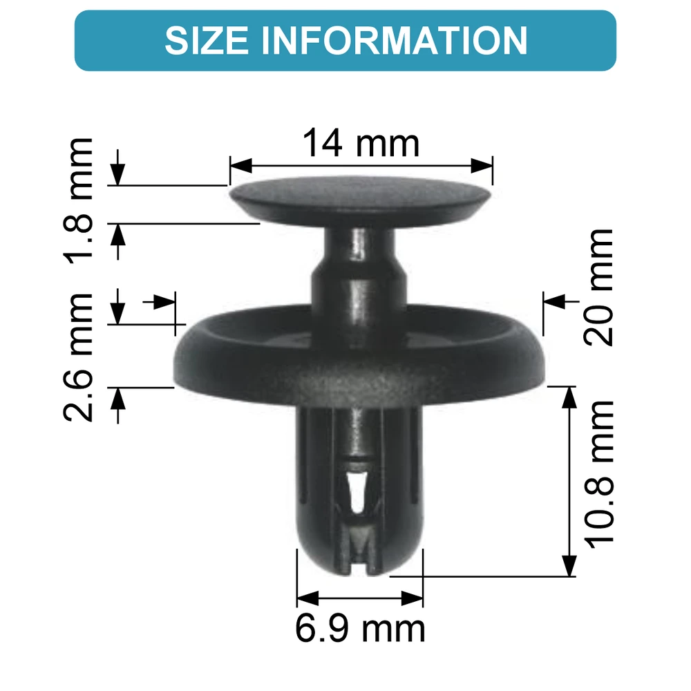 CARSO Ø 7 mm kniedės, skirtos "Toyota" 9046707201, 10 vnt.
