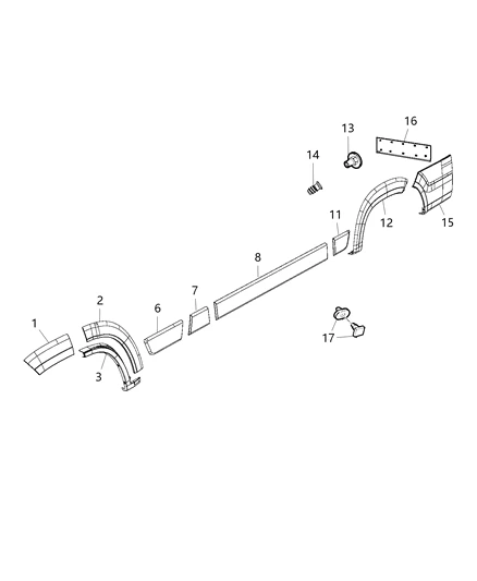 Carso Chrysler Peugeot FIAT spaustukas Ø 8 mm 68093998AA 856543 71728806 50vnt.