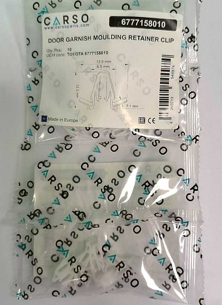Carso Durelių apvado apdailos lipdinys, laikiklis, suderinamas su Toyota Lexus 67771-58010 10 vnt.