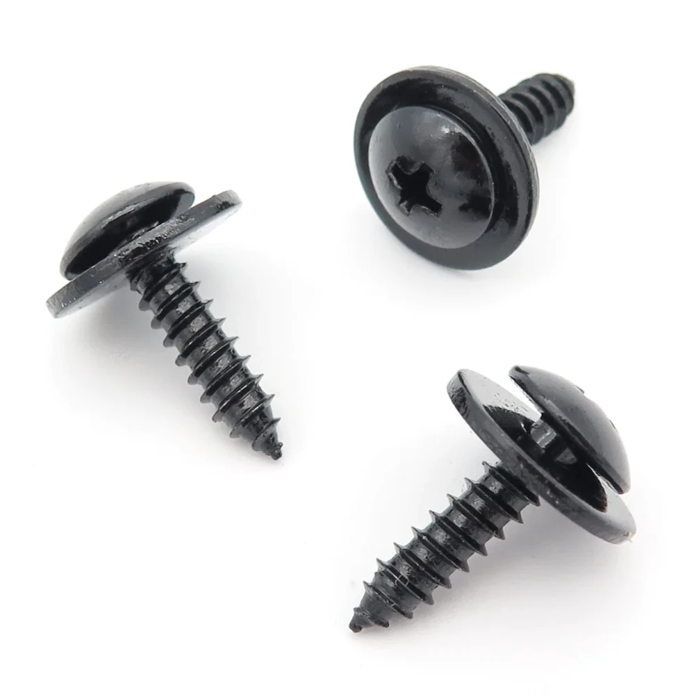 Carso Fender Liner Splash Shield Wheelhouse Liner Screw Phillips Truss Head Sems for Honda Acura