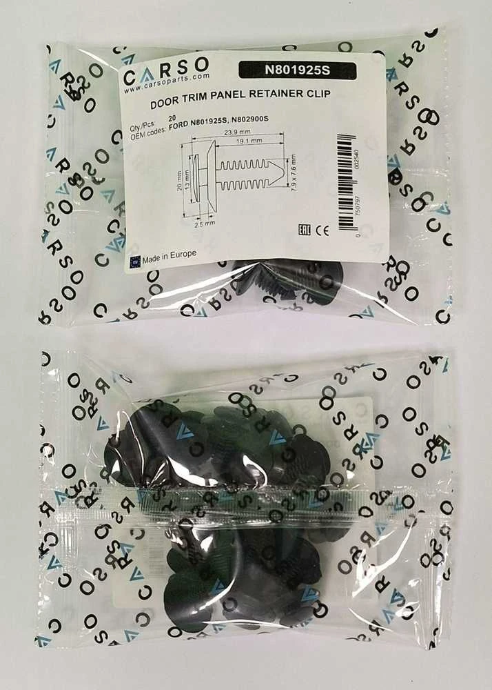 Carso "Ford F150 Explorer Lincoln" fiksatorius N801925S N802900S 20vnt.