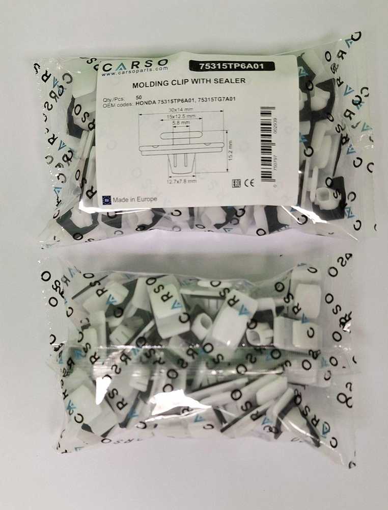 Carso Honda Accord Pilot Acura RDX spaustukas 75315TP6A01 75315TG7A01 50vnt.