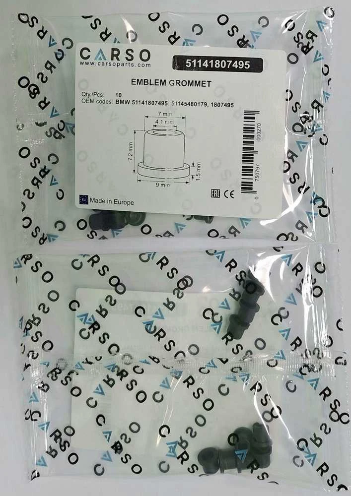 CARSO įvorė BMW emblemoms 51141807495, 10 vnt.