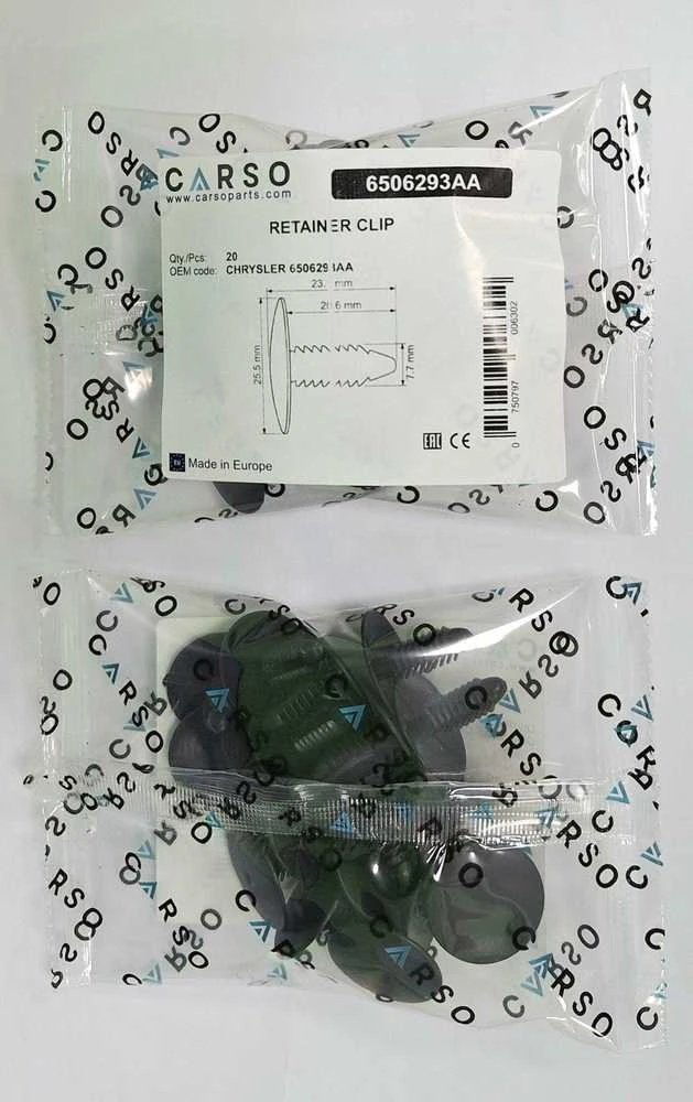 Carso JEEP Doge RAM Chrysler klipai 6506293AA 20vnt.