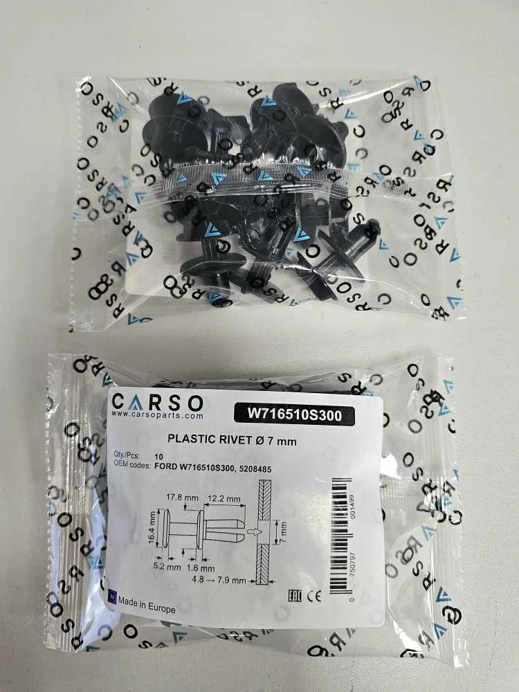 CARSO kniedė Ø 7 mm, skirta "Ford" W716510-S300,10vnt