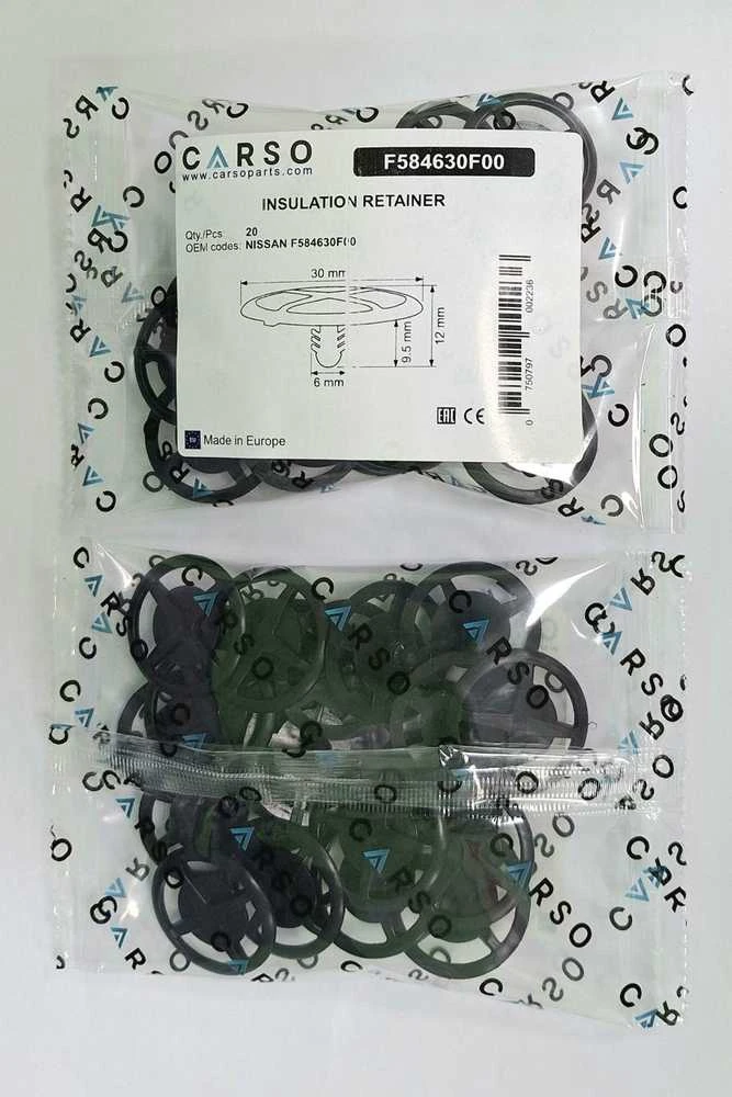 Carso NISSAN INFINITI variklio dangčio izoliacijos spaustukas F584630F00 20vnt.