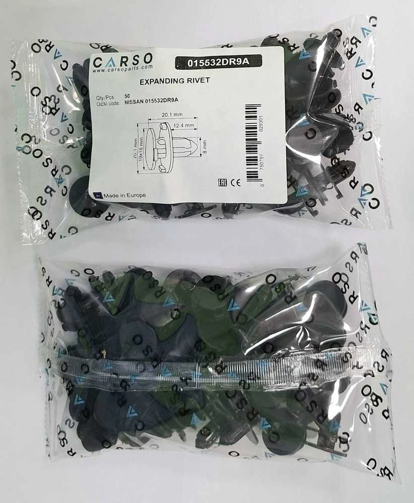 Carso Plastikinė apdailos sąvarža tinka Nissan Infinity Renault 015532DR9A 01553-09321 50vnt.