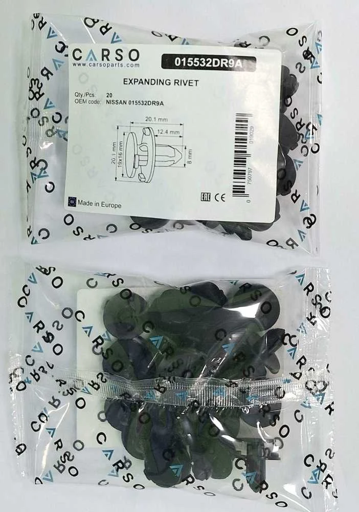 Carso Plastikinė apdailos sąvarža Nissan Infinity Renault 015532DR9A 01553-09321 20vnt.