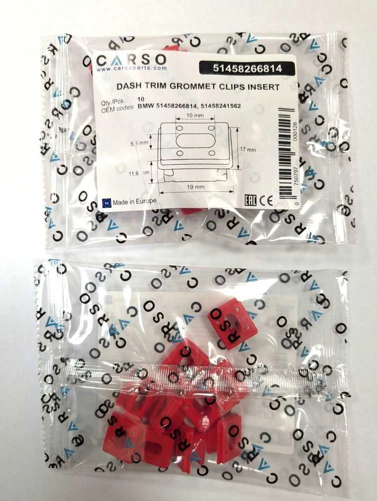 CARSO pakaitinis spaustukas BMW 51458266814, 10 vnt.