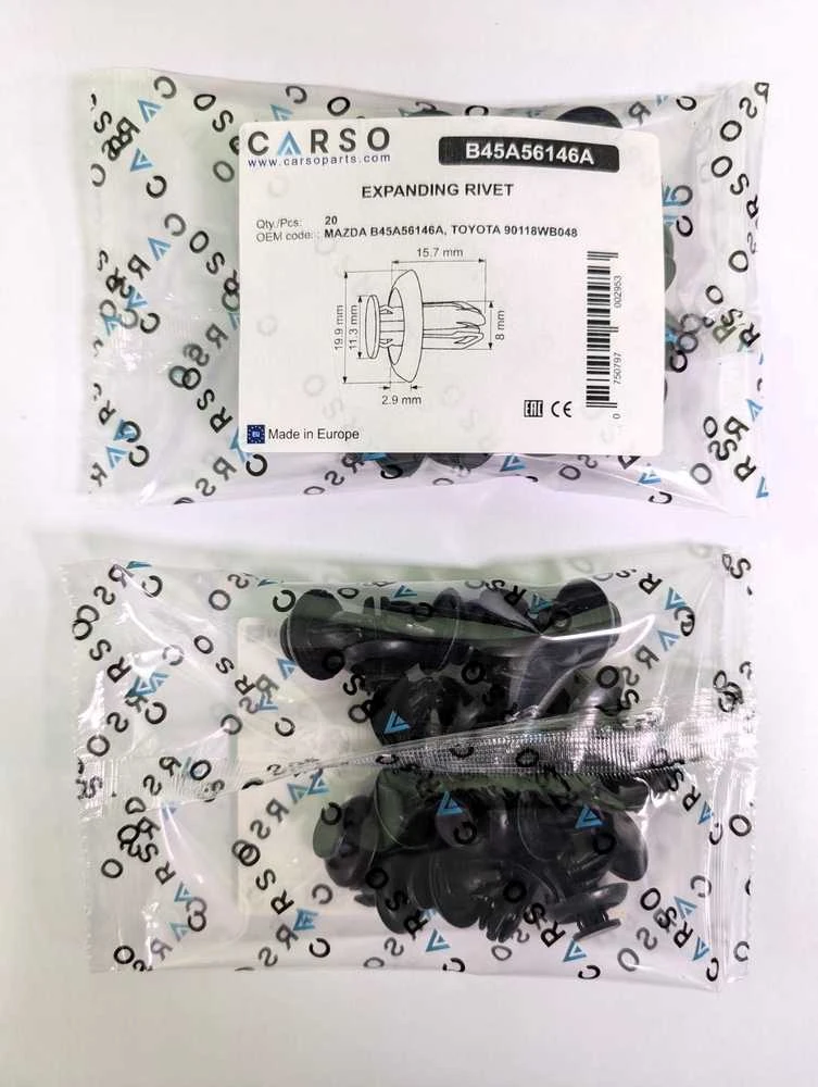 CARSO plečiamoji kniedė Mazda B45A56146A, 20 vnt.