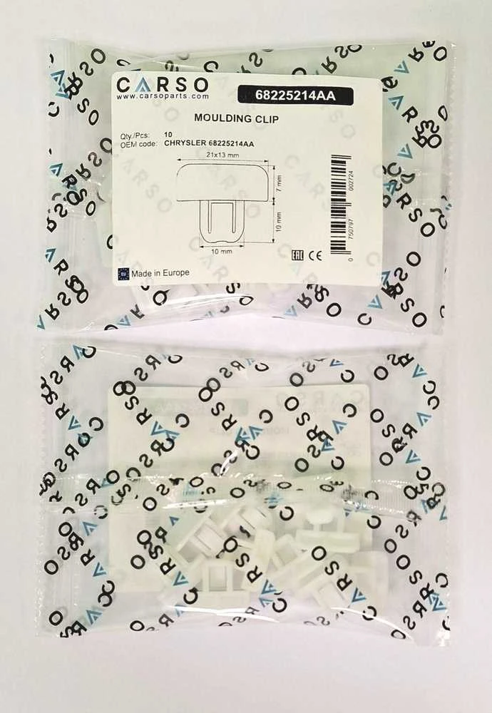 CARSO spaustukai, skirti Chrysler 68225214AA, 10 vnt.