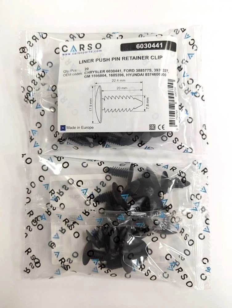CARSO stumiamojo kaiščio fiksatorius 6030441, 20 vnt.