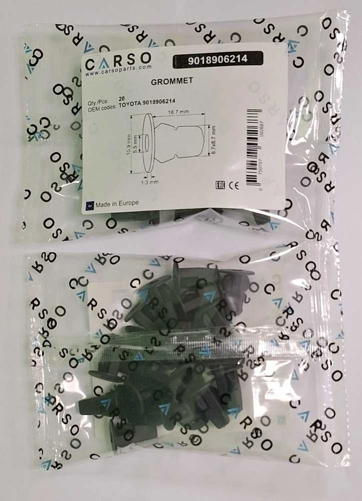 Carso TOYOTA Mirai Sienna Tundra sparno spaustukų laikiklis įvorės varžtas 9018906214 20 vnt.