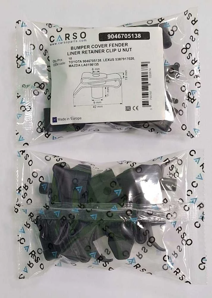 Carso "Toyota Prius Tundra" bamperio sparno laikiklis 90467-05138 10 vnt.