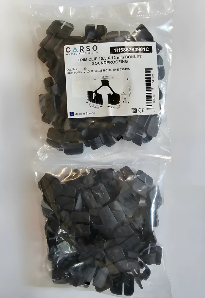 Carso VW Audi SEAT Skoda Kapoto izoliacijos laikiklis 50 vnt. 1H5863849