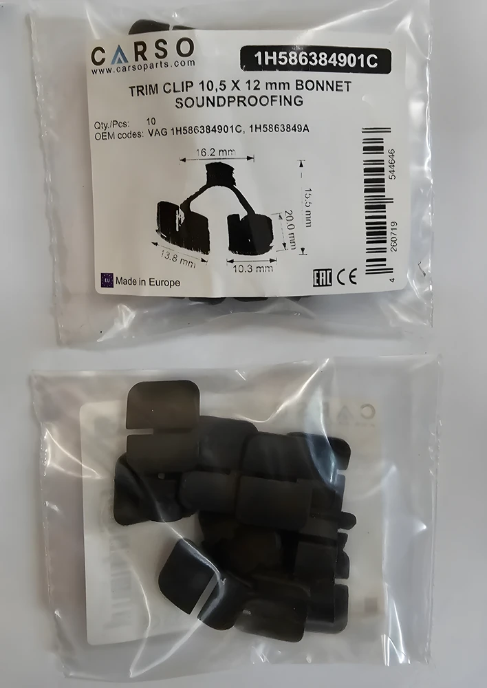 Carso Kapoto izoliacijos laikiklai,/spaustukai 1H586384901C