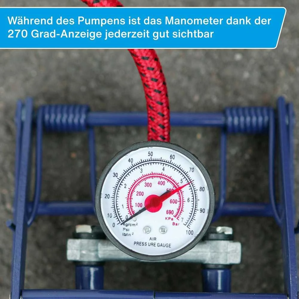 Cartrend vieno cilindro pėdų siurblys | 7 barai | 0,4 l/žingsnis | su adapteriais