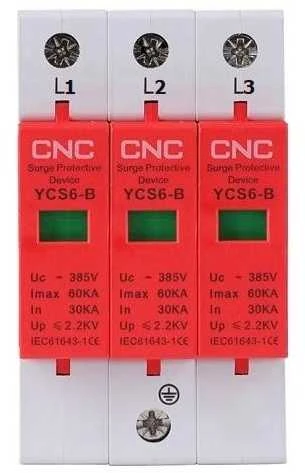 CNC AC viršįtampių ribotuvas, 3P, B klasės, 30-60 kA, 385VAC