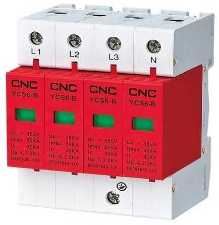 CNC AC viršįtampių ribotuvas, 4P, B klasės, 30-60 kA, 385VAC