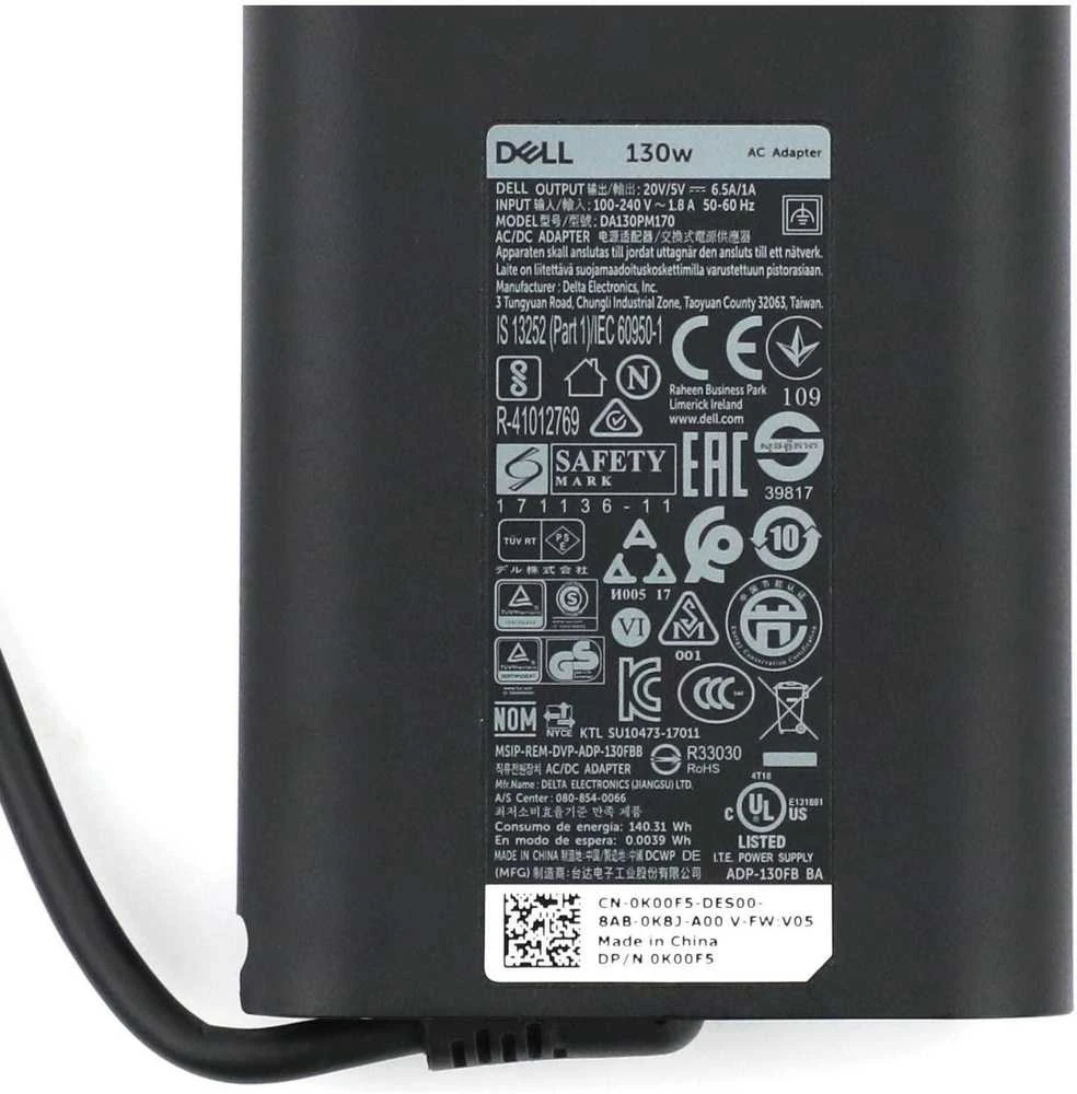 "Dell" nešiojamojo kompiuterio įkroviklis 130W USB-C