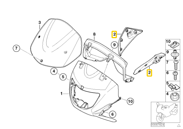 Dešinysis Dangtis BMW F 650 GS Dakar G 650 GS Originalus 46632345734