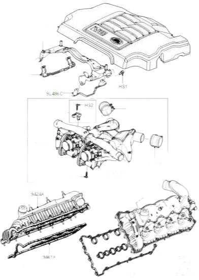 Dešinysis Įsiurbimo Kolektoriaus Tarpiklis Land Rover Range Rover L322 Originalus LR005898
