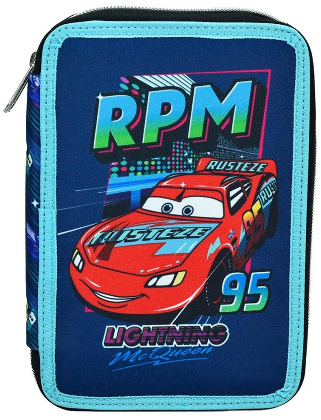"Disney Cars" pripildytas penalas su 2 skyriais