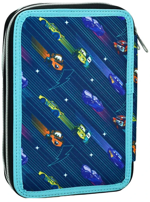 "Disney Cars" pripildytas penalas su 2 skyriais