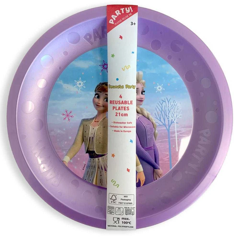 "Disney Frozen" lėkščių rinkinys, 4 vnt., 21 cm