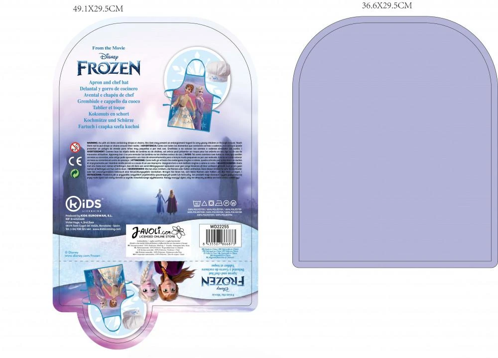 Disney Frozen Vėjo vaikų prijuostė 2 dalių rinkinys