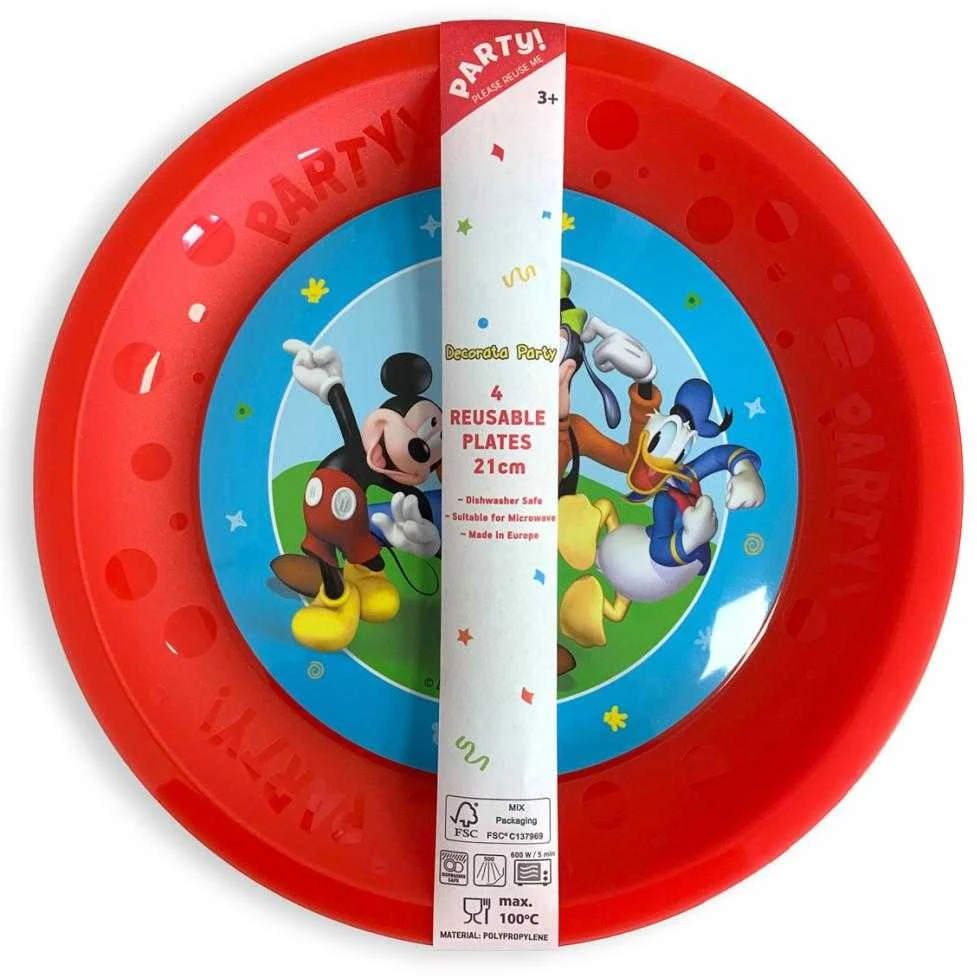 Disney Mickey "Disney" lėkščių rinkinys, 4 vnt., 21 cm