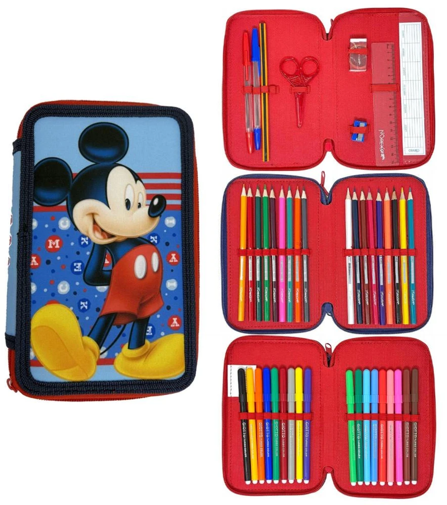 Disney Mickey užpildytas penalas, 3 skyriai
