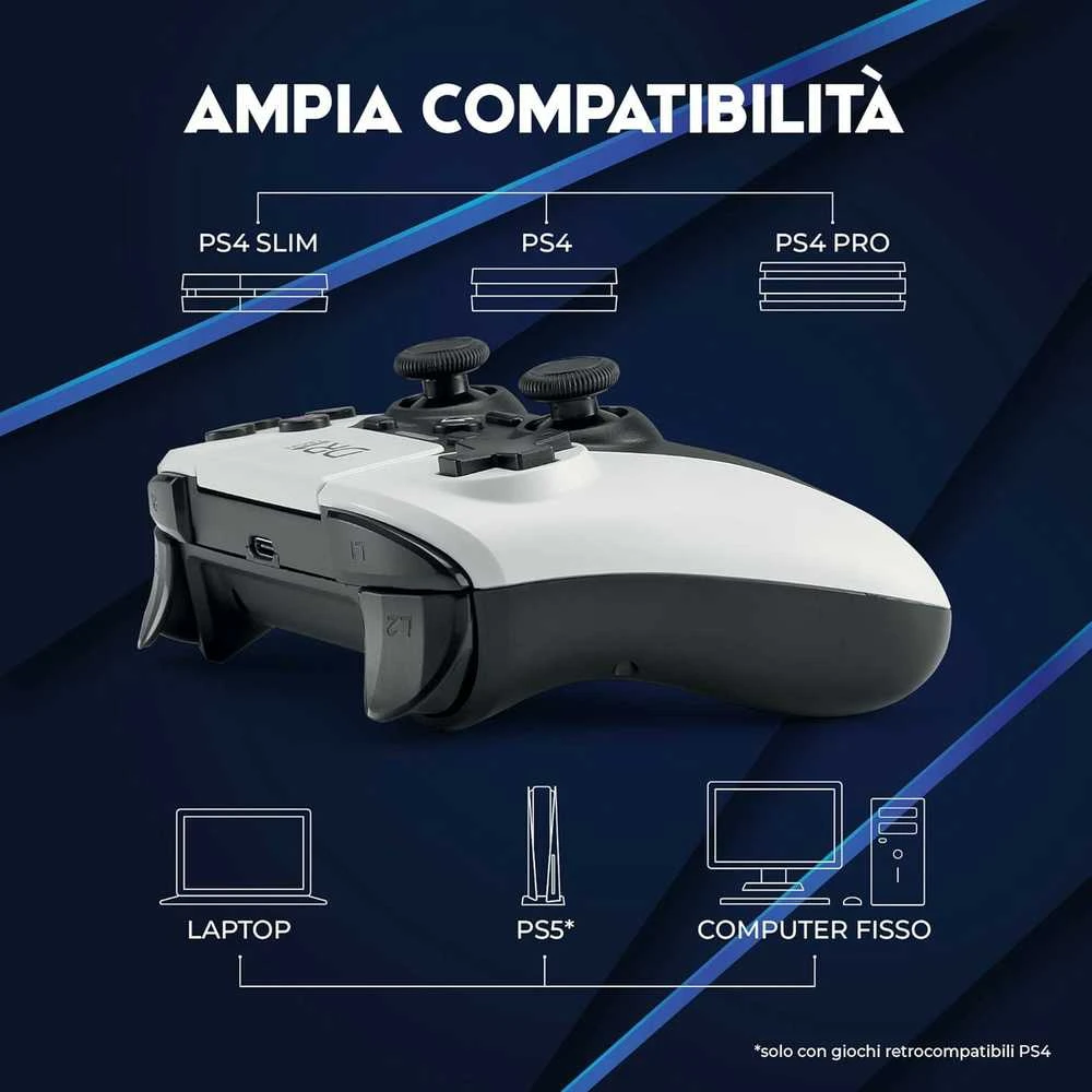 DR1TECH ShockPad II belaidis valdiklis PS4/PS3/PC/iOS Touch Pad, vibracinis