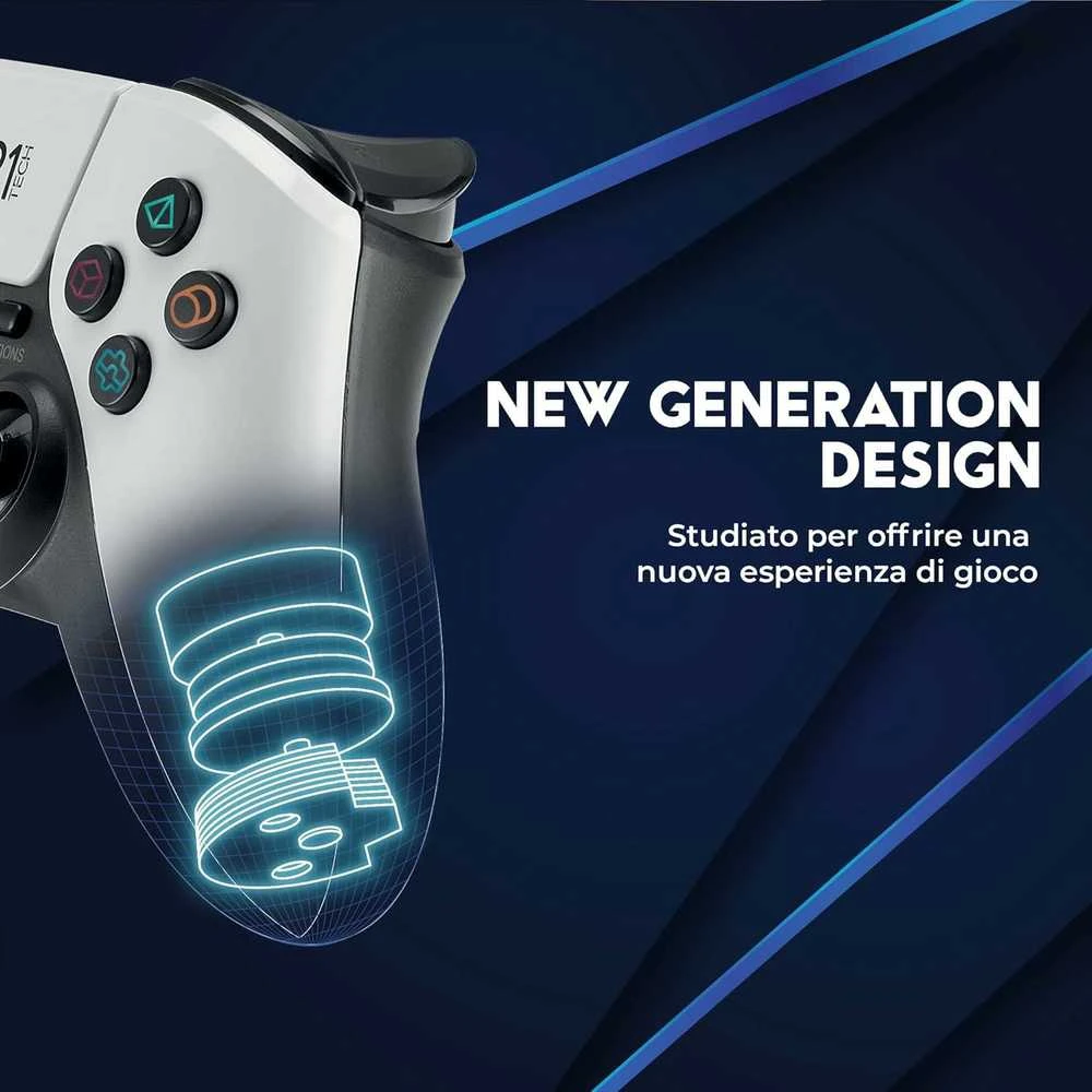 DR1TECH ShockPad II belaidis valdiklis PS4/PS3/PC/iOS Touch Pad, vibracinis