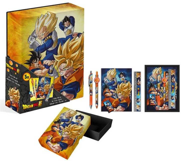 "Dragon Ball" 5 dalių kanceliarinių reikmenų rinkinys dėžutėje