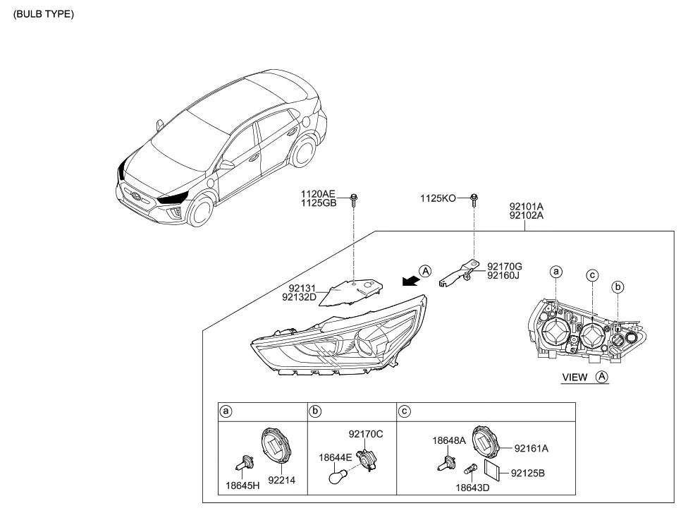 Dulkės Dėklas Hyundai Ioniq Hybrid Mėlyna 2017 2018 2019 2020 2021 2022 91401 3C000