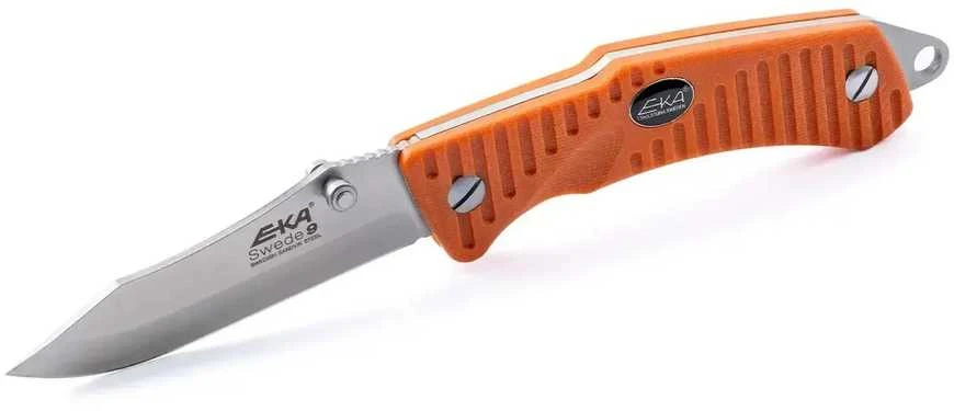 EKA Swede 9, G10 Sturdy folding knife with a unique rear locking bar