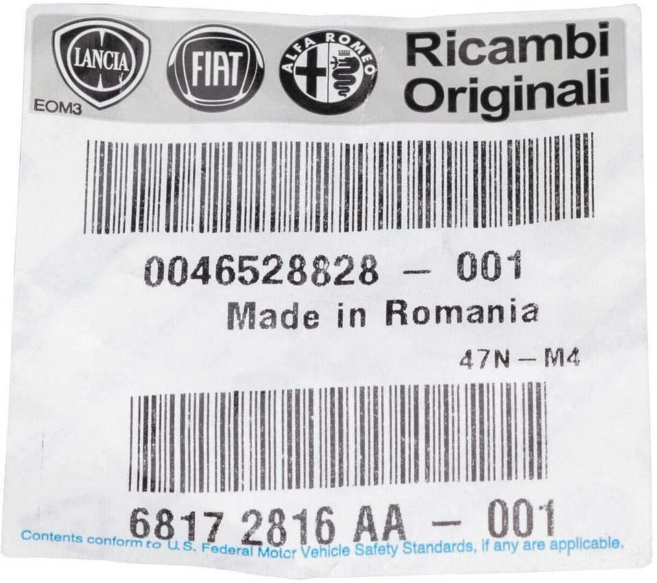 FCA Fiat Doblo Panda Punto Seicento Lancia Y Džiozio Riego Žiedas Originalus 46528828