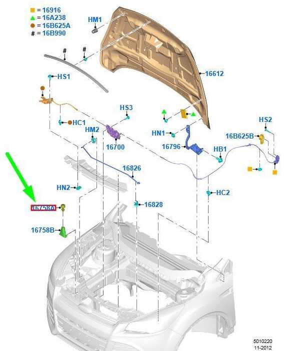 FORD KUGA C520 MK2 priekinis variklio dangčio bamperis originalus 1758504 8V41-16C618-BE