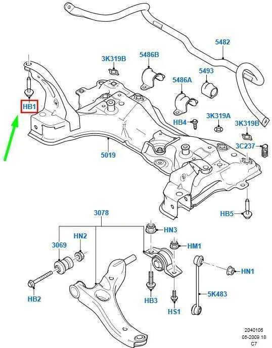 FORD TRANSIT CONNECT MK1 priekinio skersinio elemento varžtas 1444195 NAUJAS GENIALUS