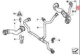 Genuine radiatoriaus aušinimo žarna BMW X3 E83 X3 2.0i SUV 17113404071