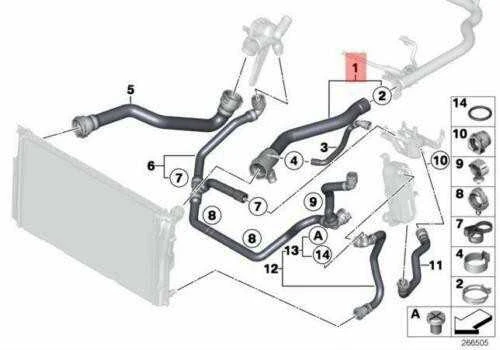 Genuine radiatoriaus aušinimo žarna BMW F20 F21 F30 F31 F35 114i 116i 17127596832