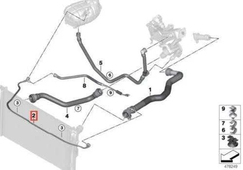 Genuine radiatoriaus plėtimosi bako žarna BMW F20 F21 F22 F23 F30 17128518965