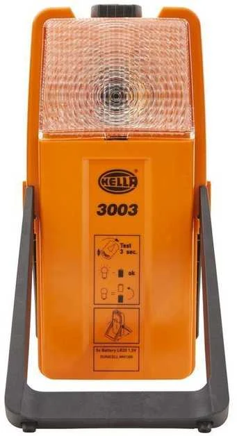 Hella 2XW 007 146 001 halogeninis įspėjamasis žibintas 3003 6V geltonos spalvos su laikikliu