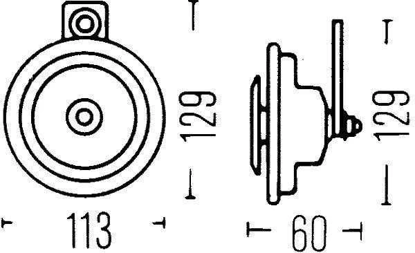 HELLA signalinis signalizatorius B36 12V 116dB(A) 3BA002768-131